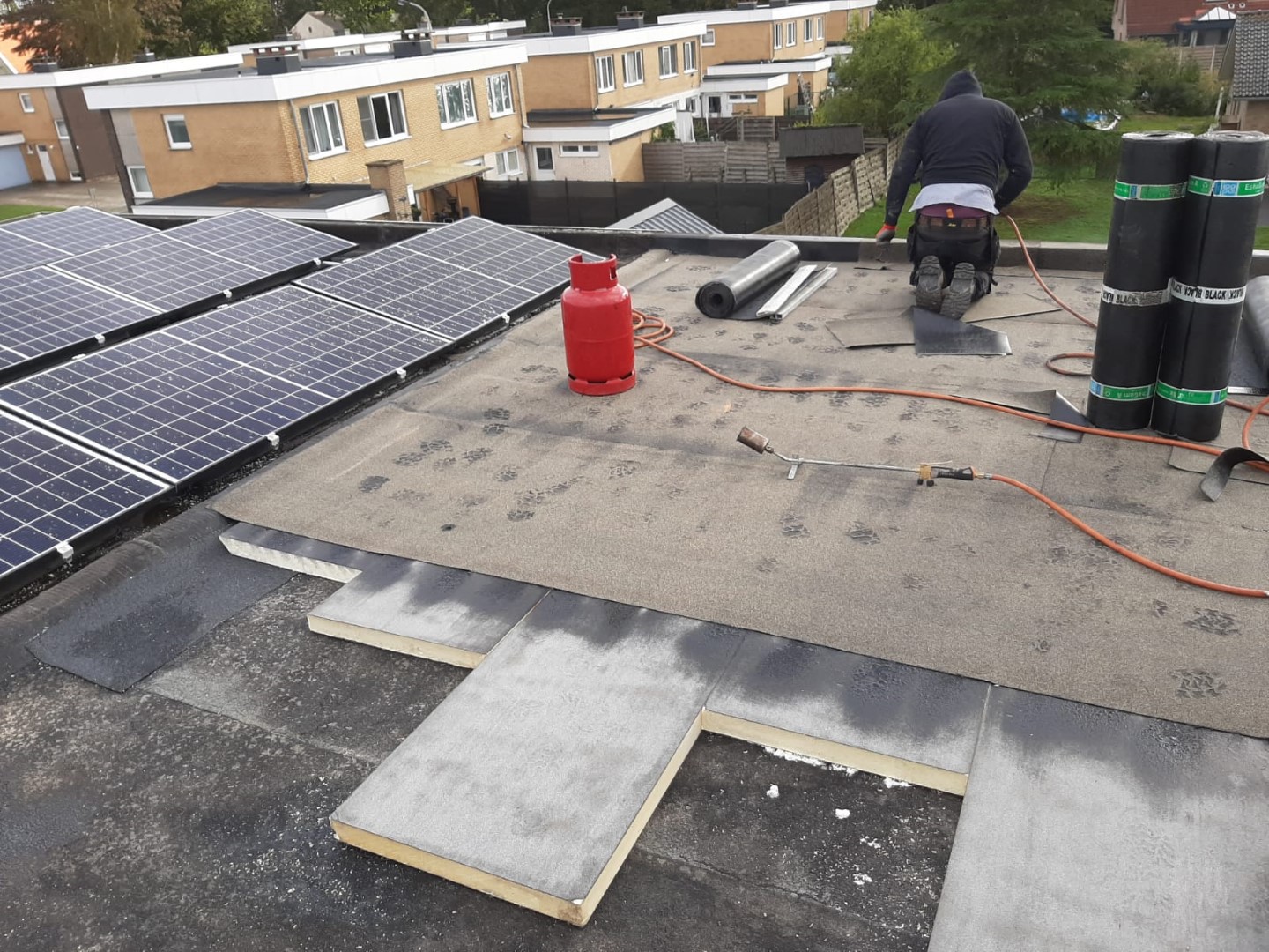 Bitumen of roofing plat dak dakbedekking met isolatie